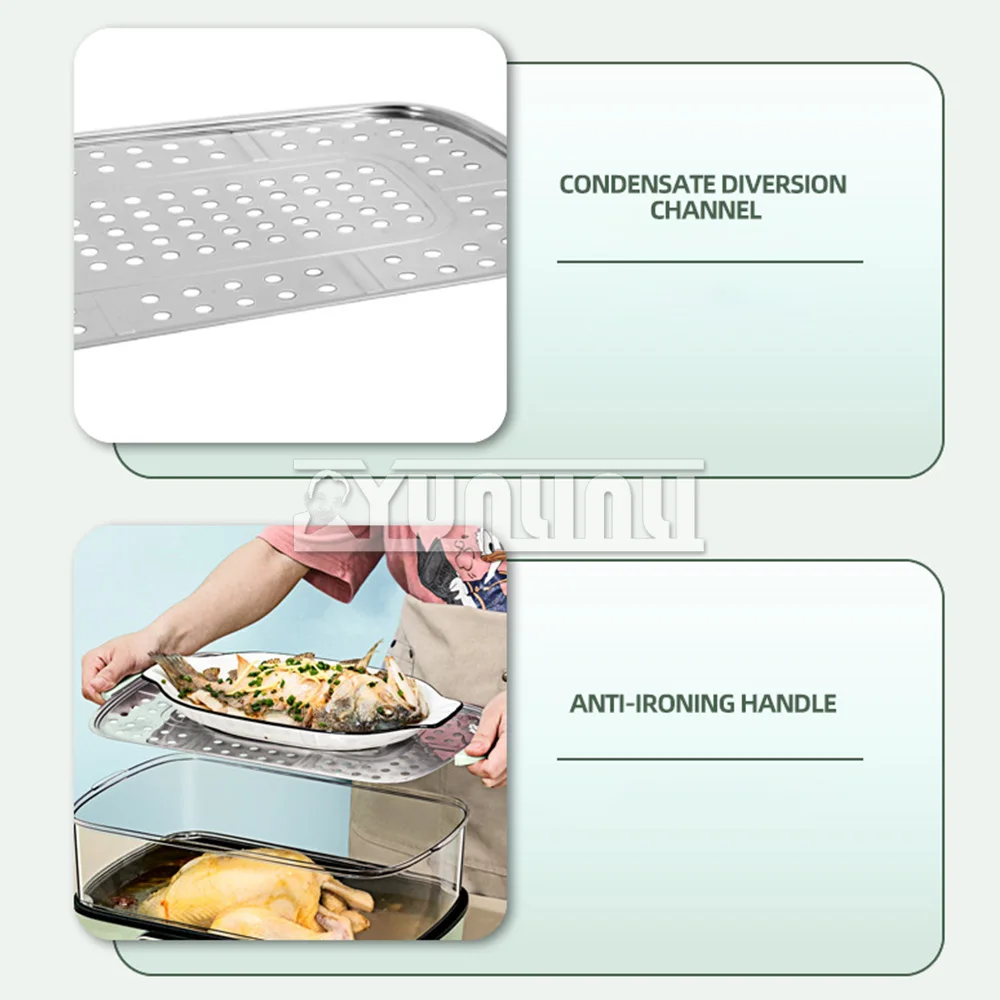 26L Electric Food Steamer Multi Cooker Household Panela Vapor Multifunctional Electric Steamer
