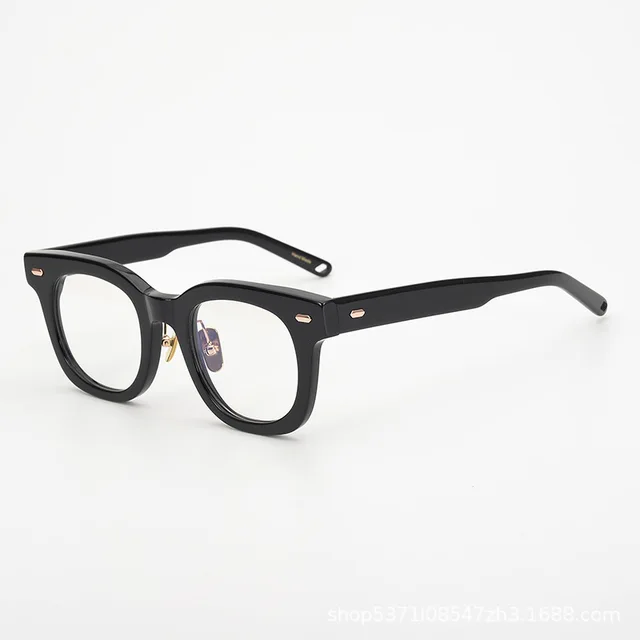 Japán Megvastagodott Acetát Teknős Négyzet Alakú Férfiak Szemüveg Keretek Retro Vintage Designer Márka Kézzel Készített Myopia Női Szemüvegek - Image 5