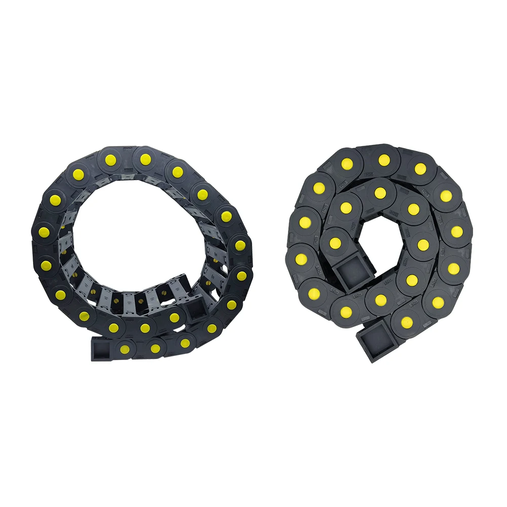 R55 25x25 25x38 25x50 25x57 25x70 25x77 25x103mm Nylon Mochine Towline Cable Chain Non-opening Enclosed Drag Chain L 1m for CNC