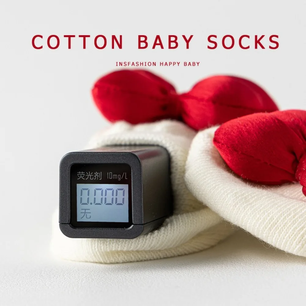 Soft Cotton Newborn Kids Socks 0-3years New Year Baby Girls Boys Warm slippers Red Bow Children Sock Autumn Winter