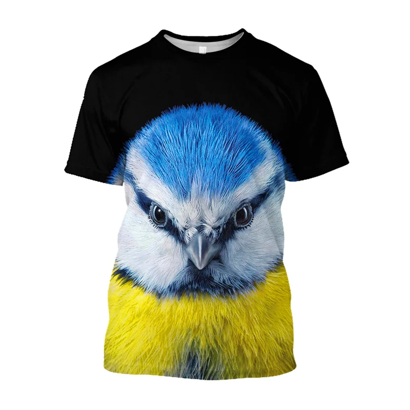 

Футболка мужская/детская с 3D-принтом, милая графическая рубашка с попугаями животных, модная смешная одежда в стиле Харадзюку