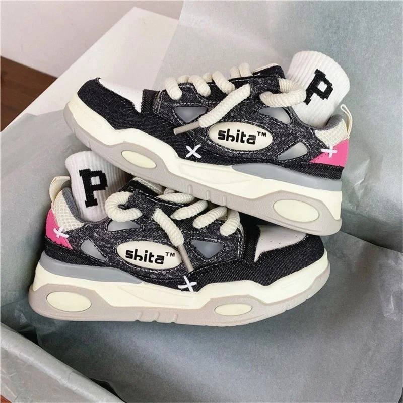 

Shoes For Women's Sneakers 2023 Summer Fashion Denim Skateboard Casual Tenis Woman Street Style Breathable Flat Shoes