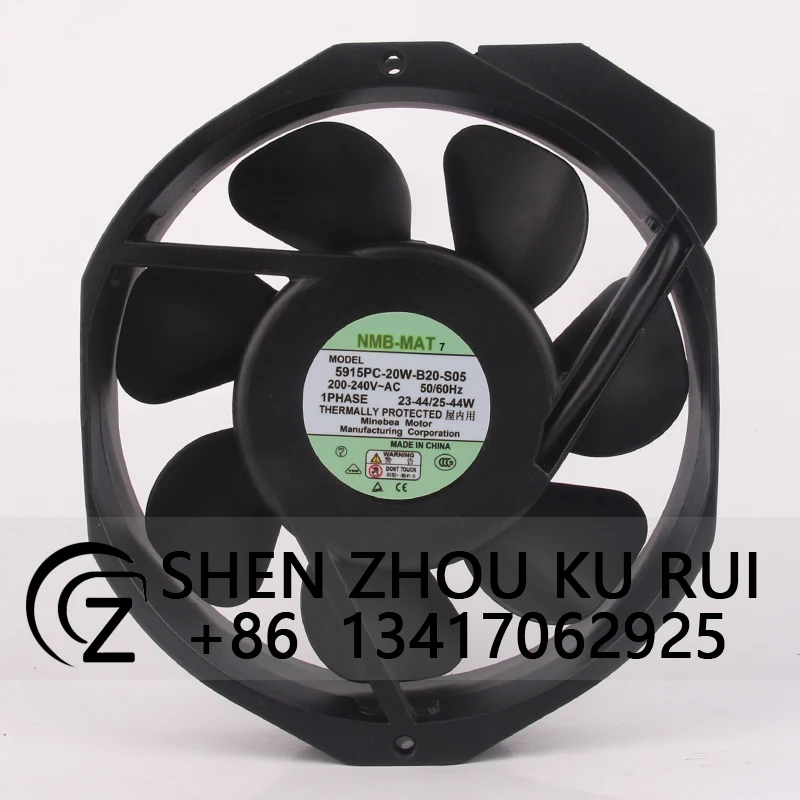 

5915PC-20W-B20-S05 Case Cooling Fan for NMB AC230V 172X150X38MM 17CM 17238 Metal High Temperature Resistant Centrifugal