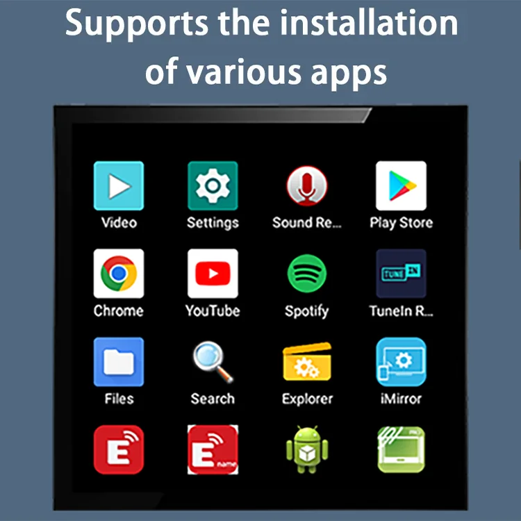 4-inch Android power amplifier, Android Bluetooth wall power amplifier, Google Play YouTube player 4