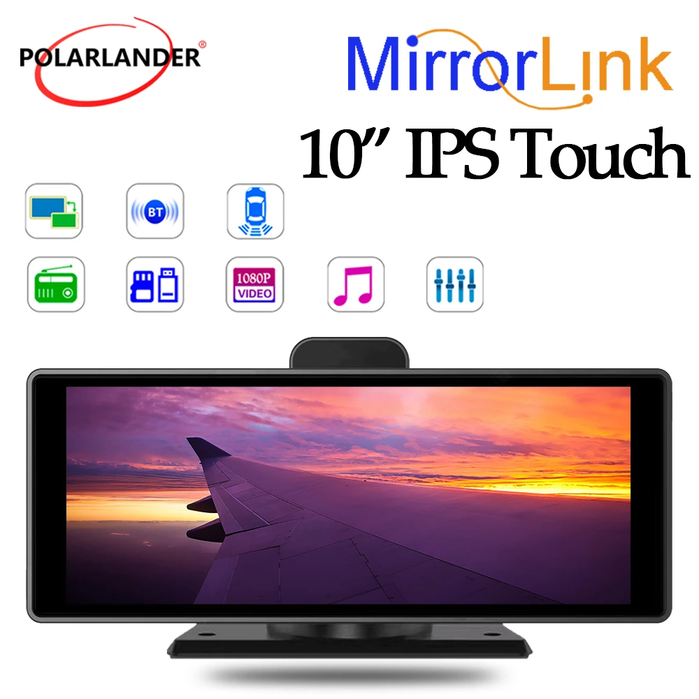 

Car Monitor 10" WiFi ADAS Bluetooth 5.0 4k HD Wireless Carplay Android Auto Multimedia 1080P Smart Video Recorder Built-in DVR