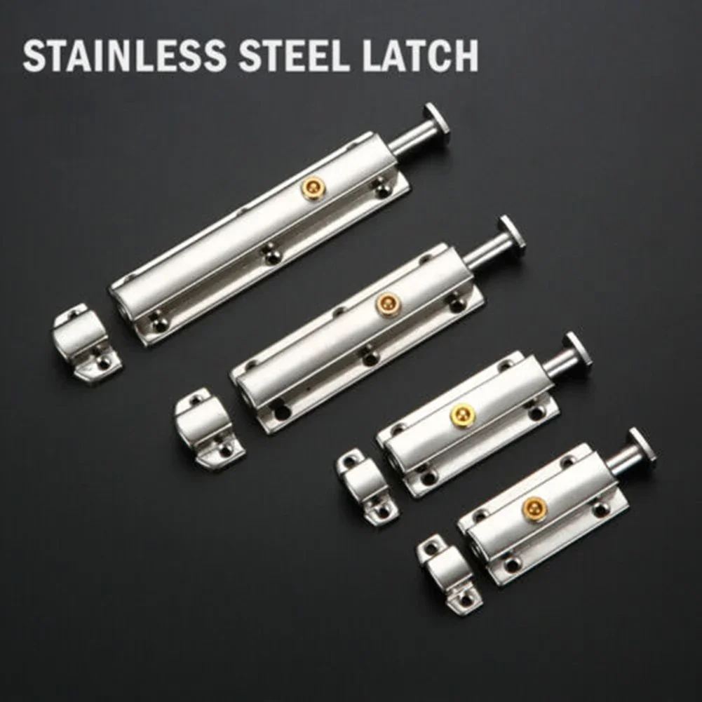 Description Picture 4 of itemSelf-Elastic Latch Button Door Latch Bolt Lock Stainless Steel Spring Bounce Door Window Automatic Sliding Bolt Hardware