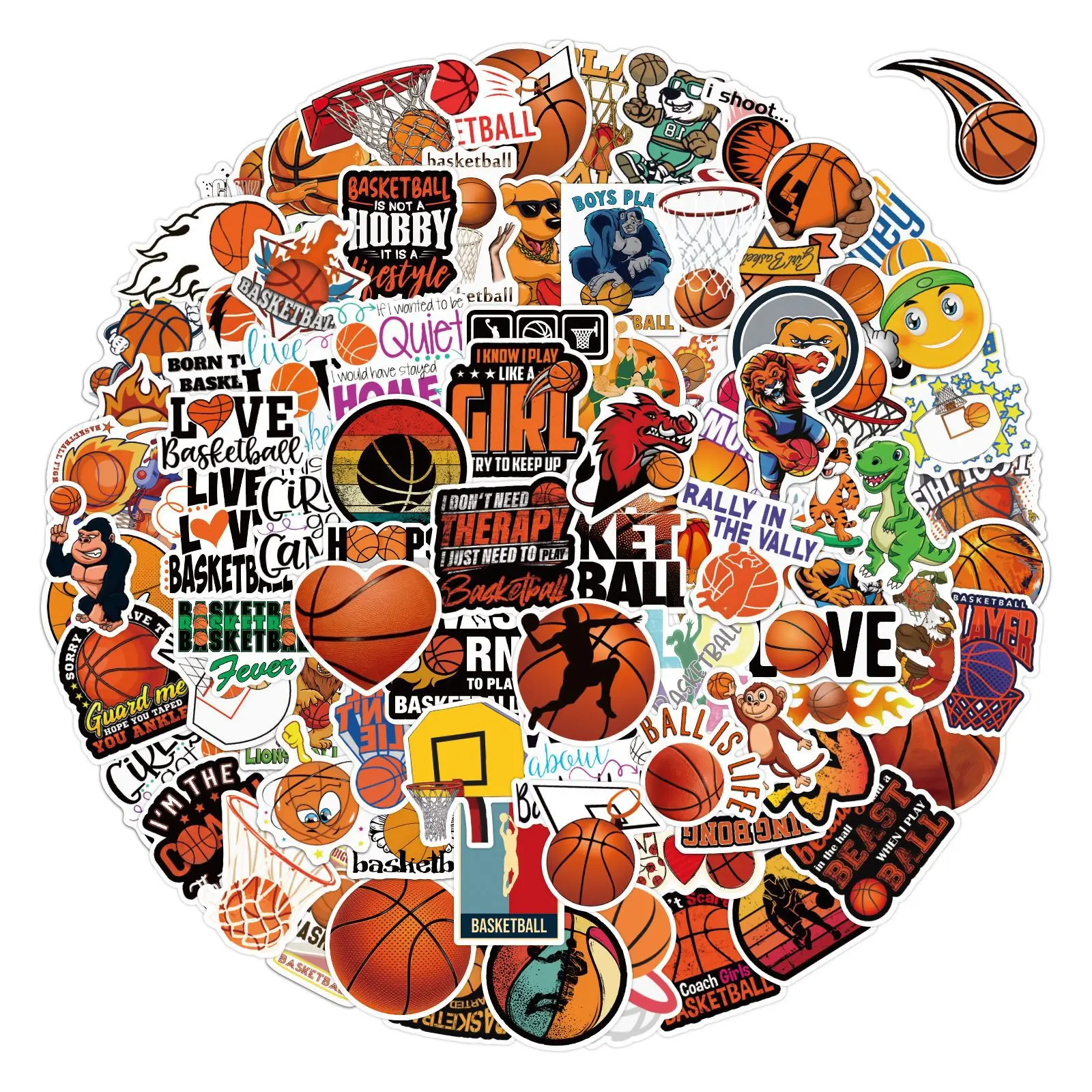 

Stickers Aesthetic Basketball Children's Stationery Sticker Pack Notebooks Laptop Water Bottle Helmet Classroom Planner Gifts