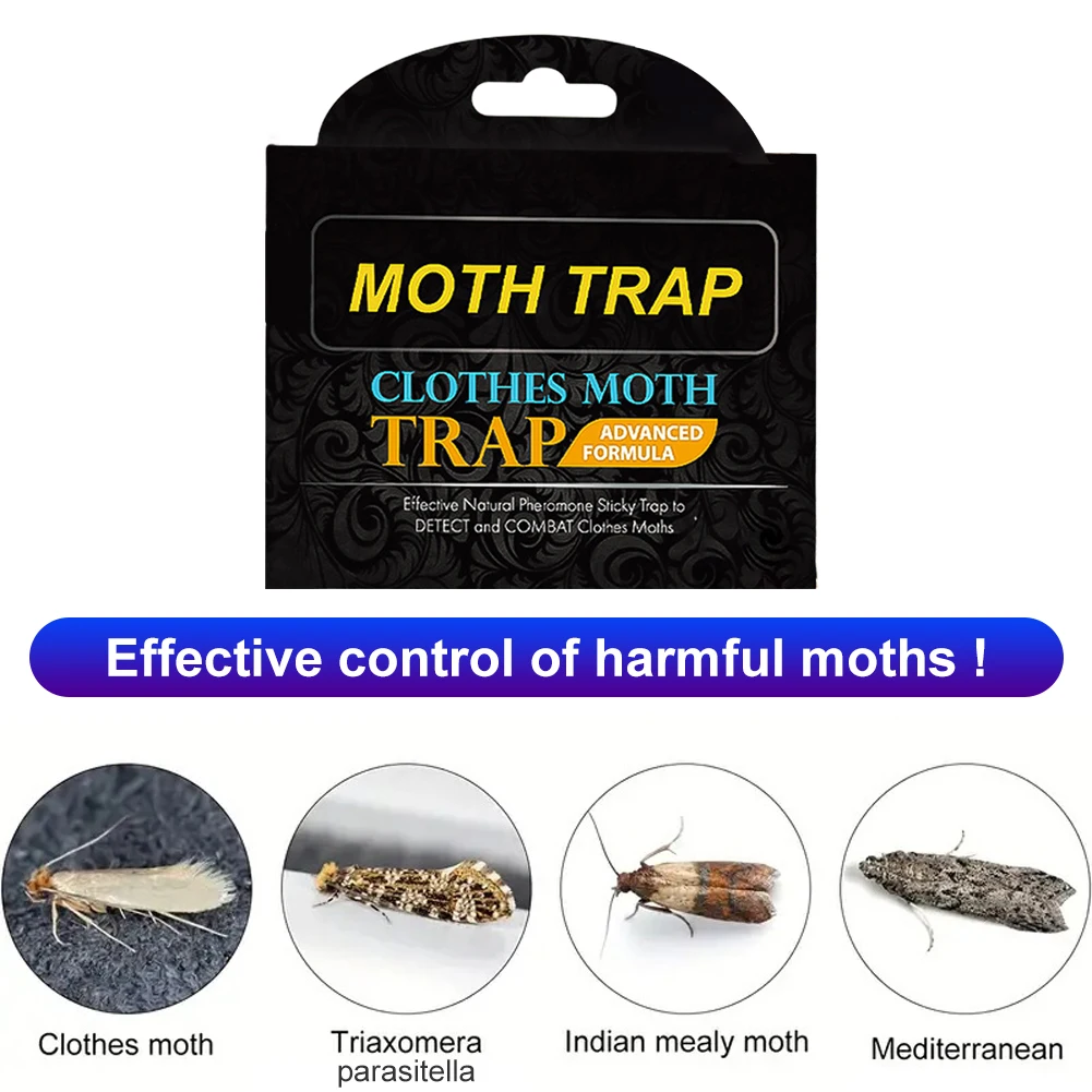 8 Pc Indian Meal Flour Pantry Moth Trap Glue Boards Food Moths