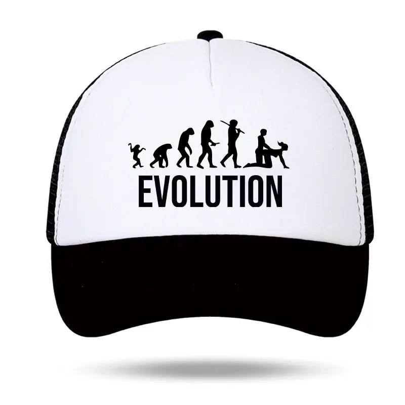 

Fashion Evolution Mesh Truck Cap Woman Man Outdoor Sun Beach Fisherman Cap Unisex Adult Solid Panama Hat Autumn Snapback Cap