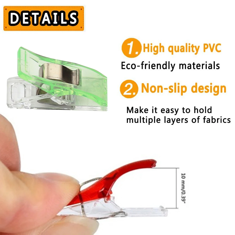 Sewing Plastic Clips 10/20/50PCS Quilting Crafting Crocheting Knitting Binding Paper