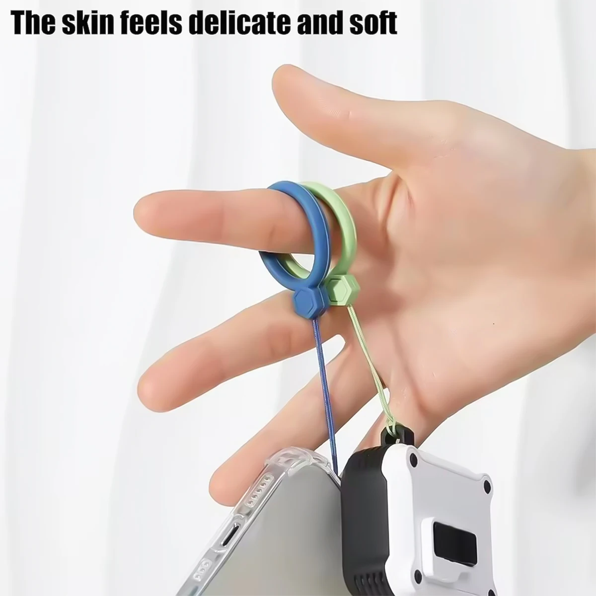 Soft Silicone Wrist Strap Lanyard Keychain