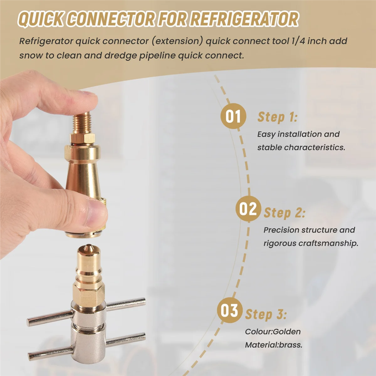 Tools High Pressure Washer 1/4 inch FNPT Refrigerator Quick Coupling Brass Washer Quick Connect Plug HOT
