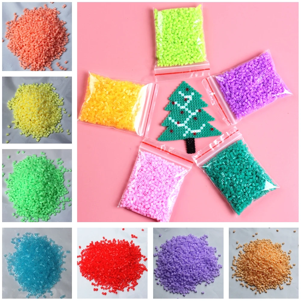 

500 Pcs / Bag 2.6mm Mini Beads 72 Colors Optional Fuse Beads Kids Gift Hama Beads DIY 3D Puzzles Perler Beads Educational Toys