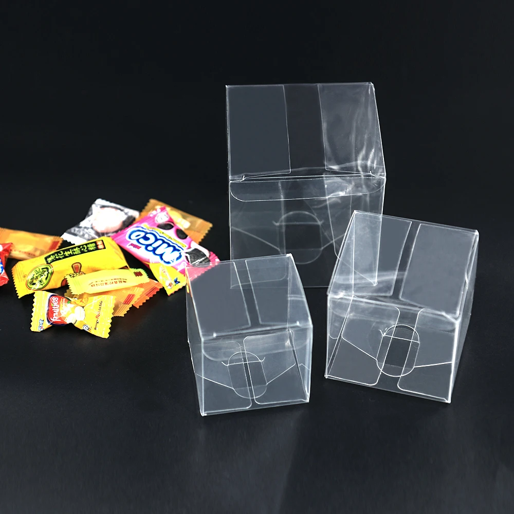 Ballotin Vide 50 Boîtes Cadeaux Transparentes 8x8x8 Cm - Cubes Plastique Pour Mariage, Bonbons, Fêtes - DIY Déco Boite Transparente Cadeau