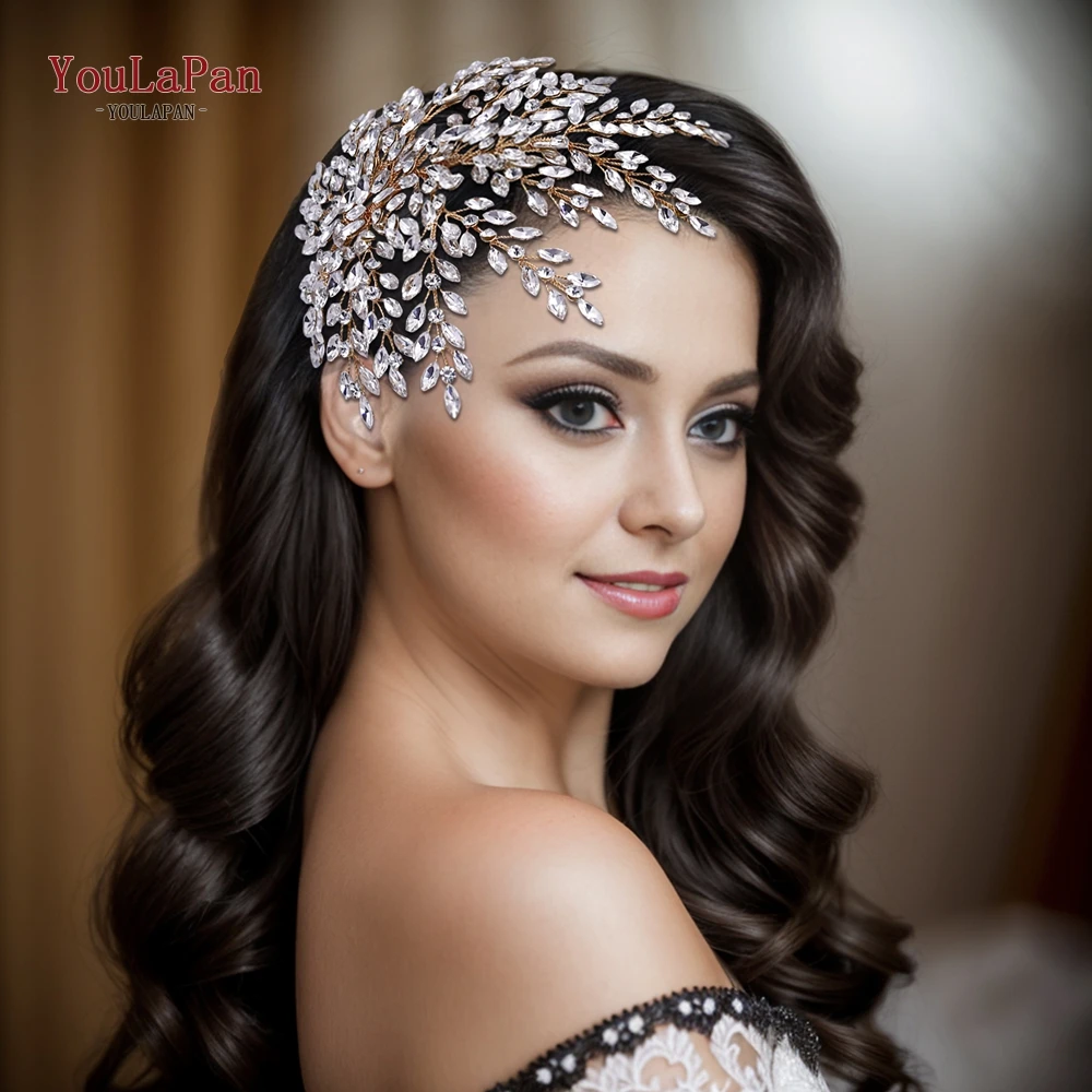 Wedding Headpiece Women Tiara Bridal Headwear Crystal Hair Piece Rhinestone Headband for hair accessories,bridal hair accessories