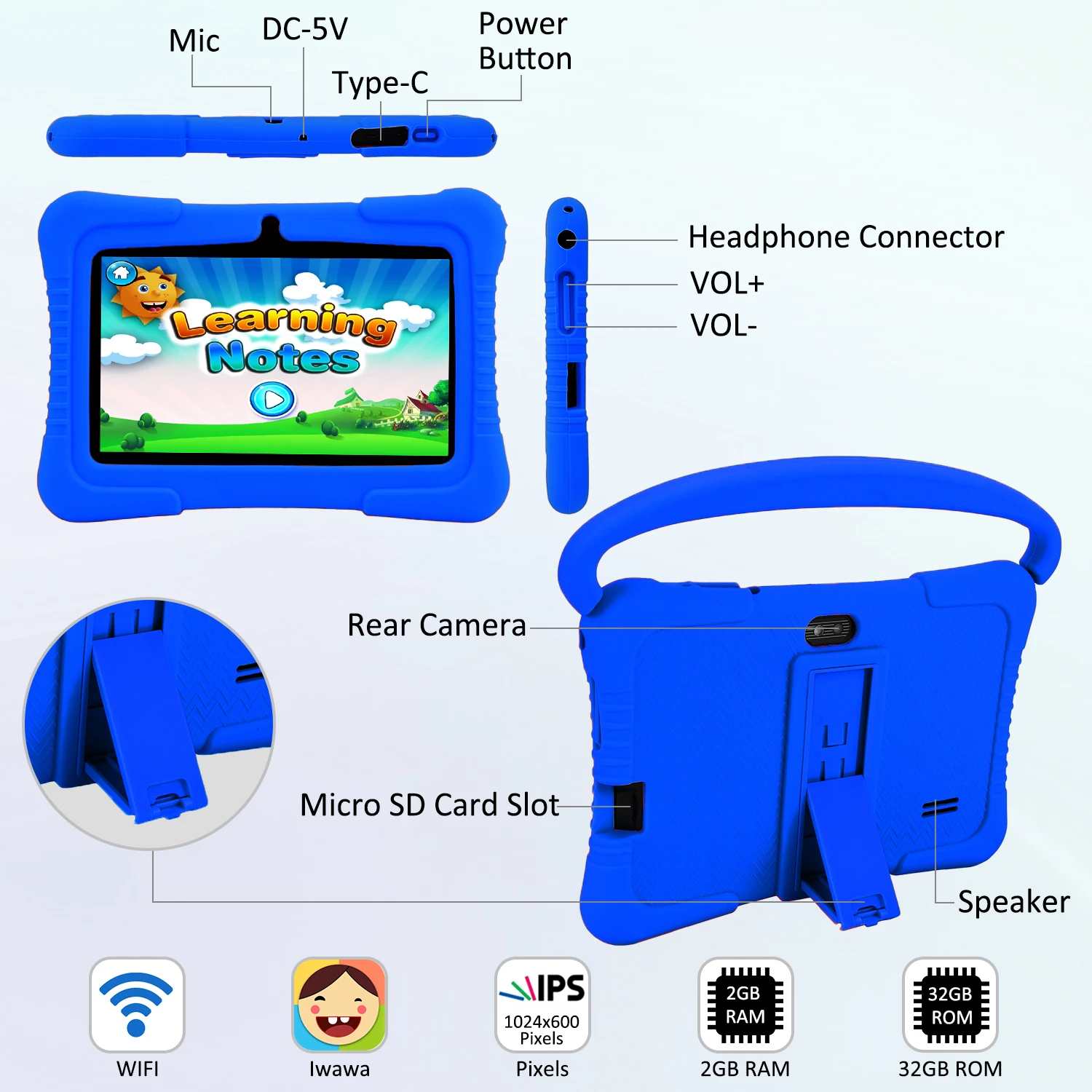 Compre Tablet Infantil De 7 Polegadas Wifi Com Software Infantil Pré- Instalado E Capa De Proteção Anti-queda E Tablet Infantil 7 Polegadas De China Por Grosso Por 26 USD | Global Sources