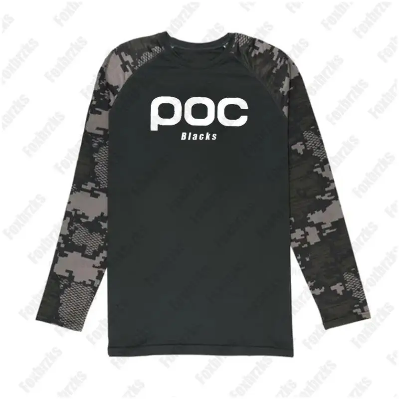 

Blacks poc men's Cycling T-Shirt Cycle Jersey Long Sleeve Summer Bicycle Clothes Motocross Jersey Downhill T-shirt Mtb Endur