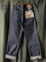 Rugged Bronson S801XX Slub Raw Selvage Denim Jeans 1943 Vintage Waist Overalls Rigid 1