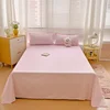 1 Pc Bed Flat Sheet for Double Bed Plain Solid Color Top Sheets Single/Queen/King Flat Bedsheets Soft Home Bed Linen Sheets 1