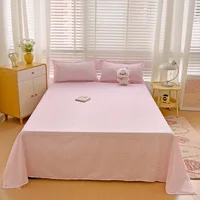 1 Pc Bed Flat Sheet for Double Bed Plain Solid Color Top Sheets Single/Queen/King Flat Bedsheets Soft Home Bed Linen Sheets 1
