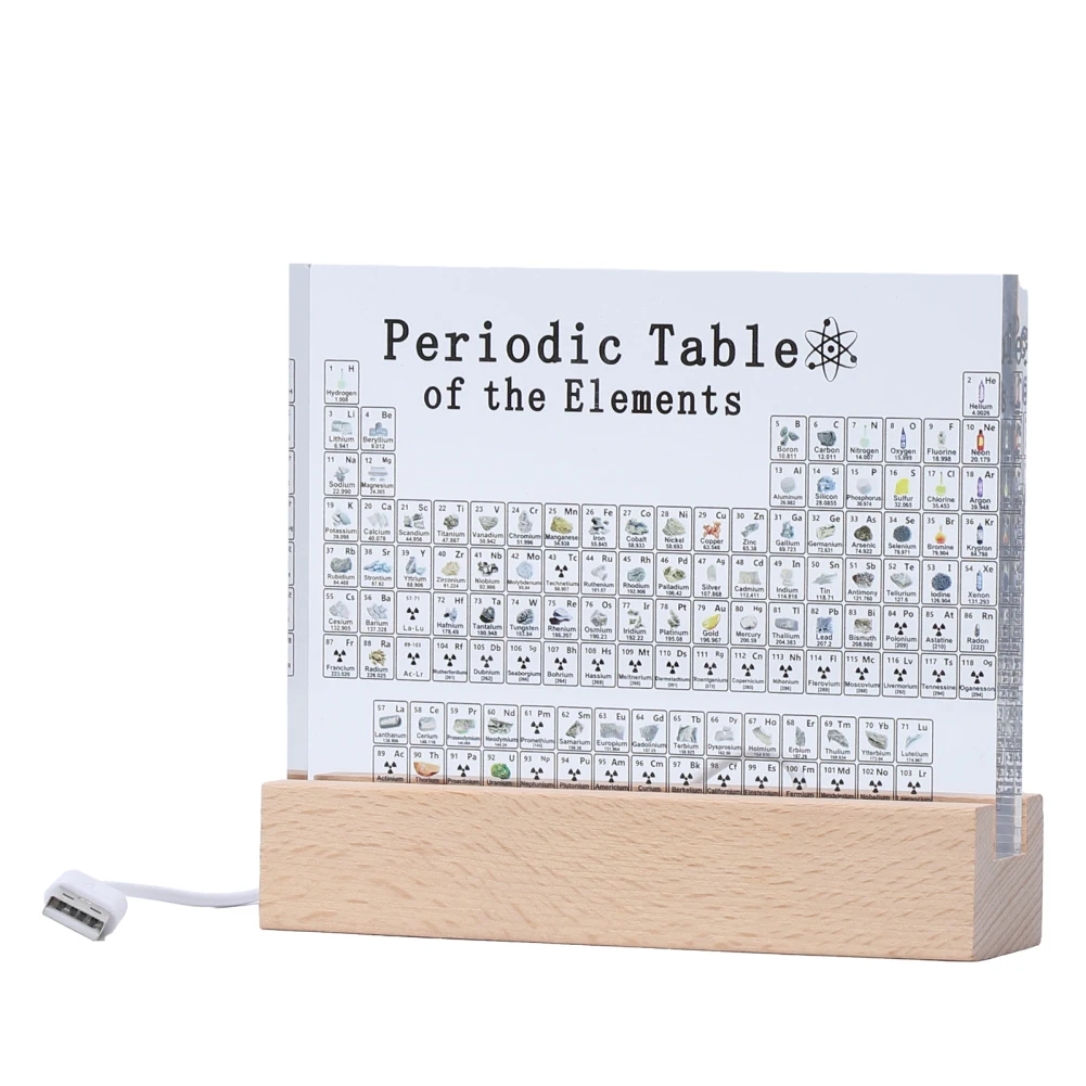 Tavola Periodica Ornamento Acrilico Tavola Periodica Di Elementi Chimici Base Decorativa Con Luci Regalo Creativo