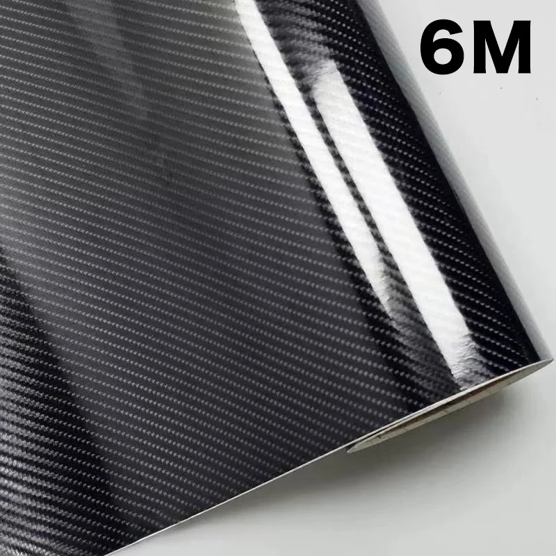 Carbon Fiber Car Body Vinyl Wrap Matte Accessories Glossy Black Sticker ...