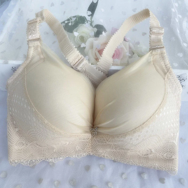 Extra Thick Bra 10cm Small Chest Gathered Thickened Underwear Women's Flat Chest Wire Feee Lingerie for Women