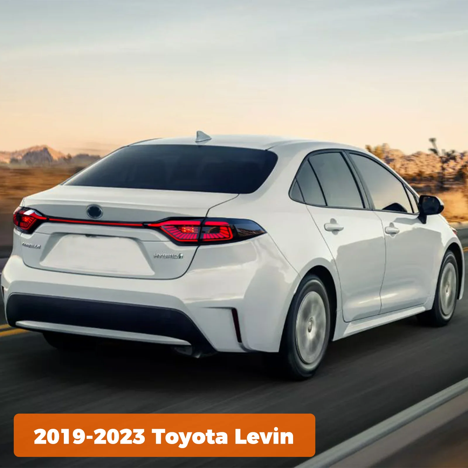 LED Rear Taillights Animation Spoiler Lamps for Toyota Levin 2019-2023 ...