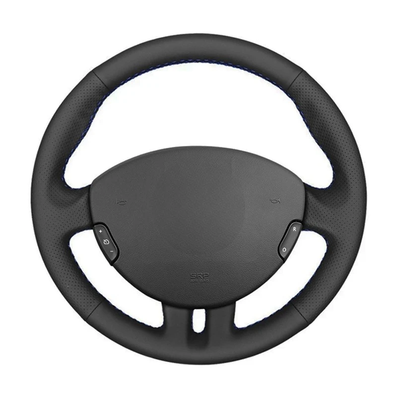 No-Slip Black Artificial Leather Braid Customized Car Steering Wheel Cover For Renault Clio Clio 3 RS 2005-2013