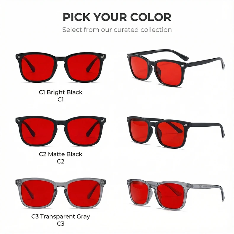 Anti Blue Light Blocking Sleep Glasses Women Men 2026 Computer Gaming Read Red Lens Filter Eyeglasses Change Color Sunglasses