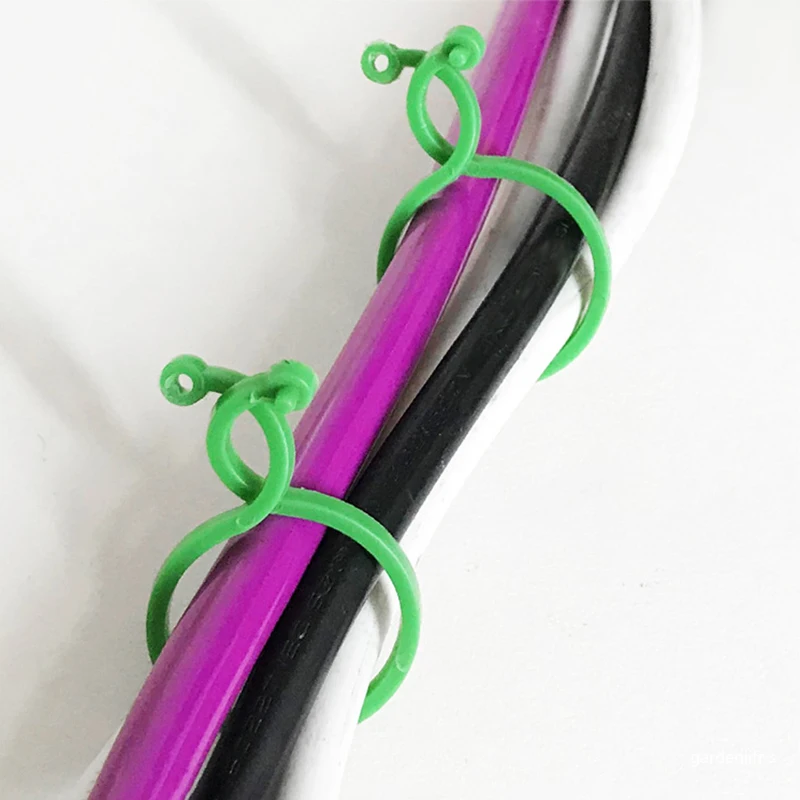 Plant Ties Plastic Plant Cable Ties Plastic Plant Supports Plant Clips Plastic Plant Clips Plant Climbing Support Plant Stem Support Plant Support Stick Plant Support Connector Plant Support Racks 20/50/100Pcs Plastic Garden Vine Strapping Clips Tie Buckle Ring Hook