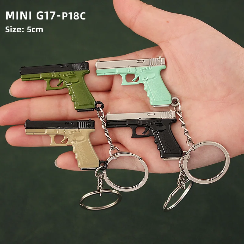 Mini Glock 17 Keychain Pistola Toy Gel Blaster Gun Model Outdoor Weapon Toys for Kids Desert Eagle Portable Custom Colors