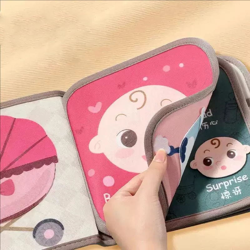 Montessori Busy Book Baby Early Education Kids Learning Activities Puzzle Toy Animal Cloth Book forBaby Sensory Toys Quiet Books 4