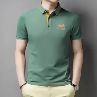 Polo décontracté à manches courtes pour hommes, haut confortable, brodé, personnalisé, mode, été 6