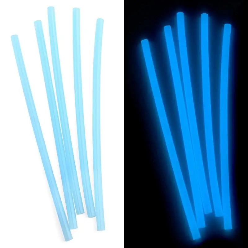 5pcs 7x200mm Luminous Wax Stick Clear Glue Sticks Hot Melt Adhesive Glue For Electric Glue Gun DIY Scrapbook Stamp Decor Tools