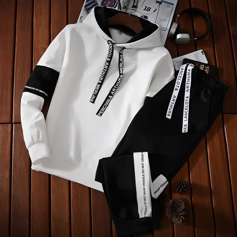 Hooded Joggers E Felpa Matching Sets Men|men's Casual Tracksuit