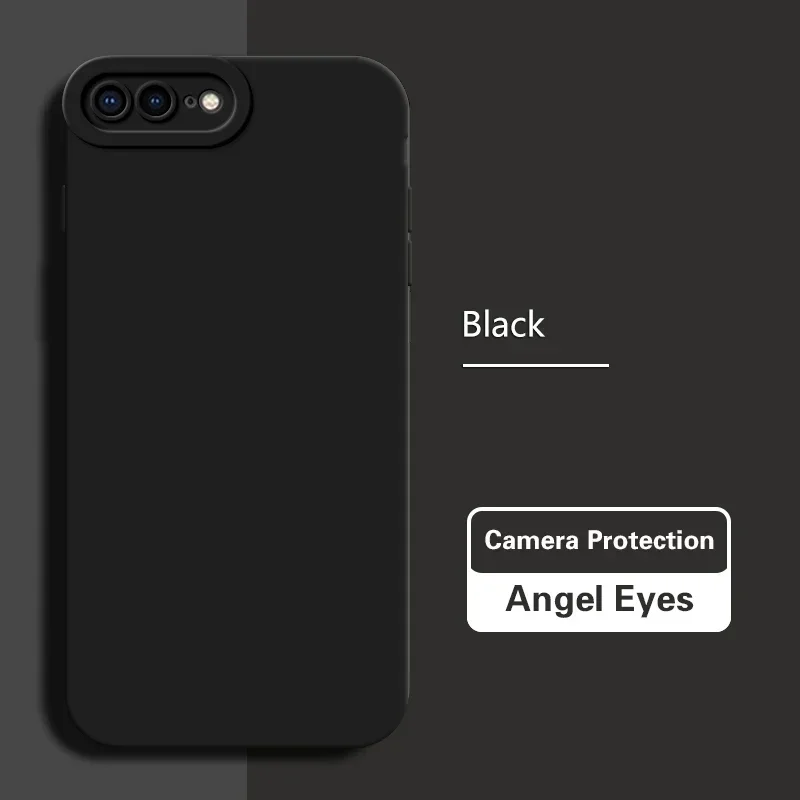 Angel Eyes Soft Square Matte Back Cover - Liquid Silicone Phone Case
