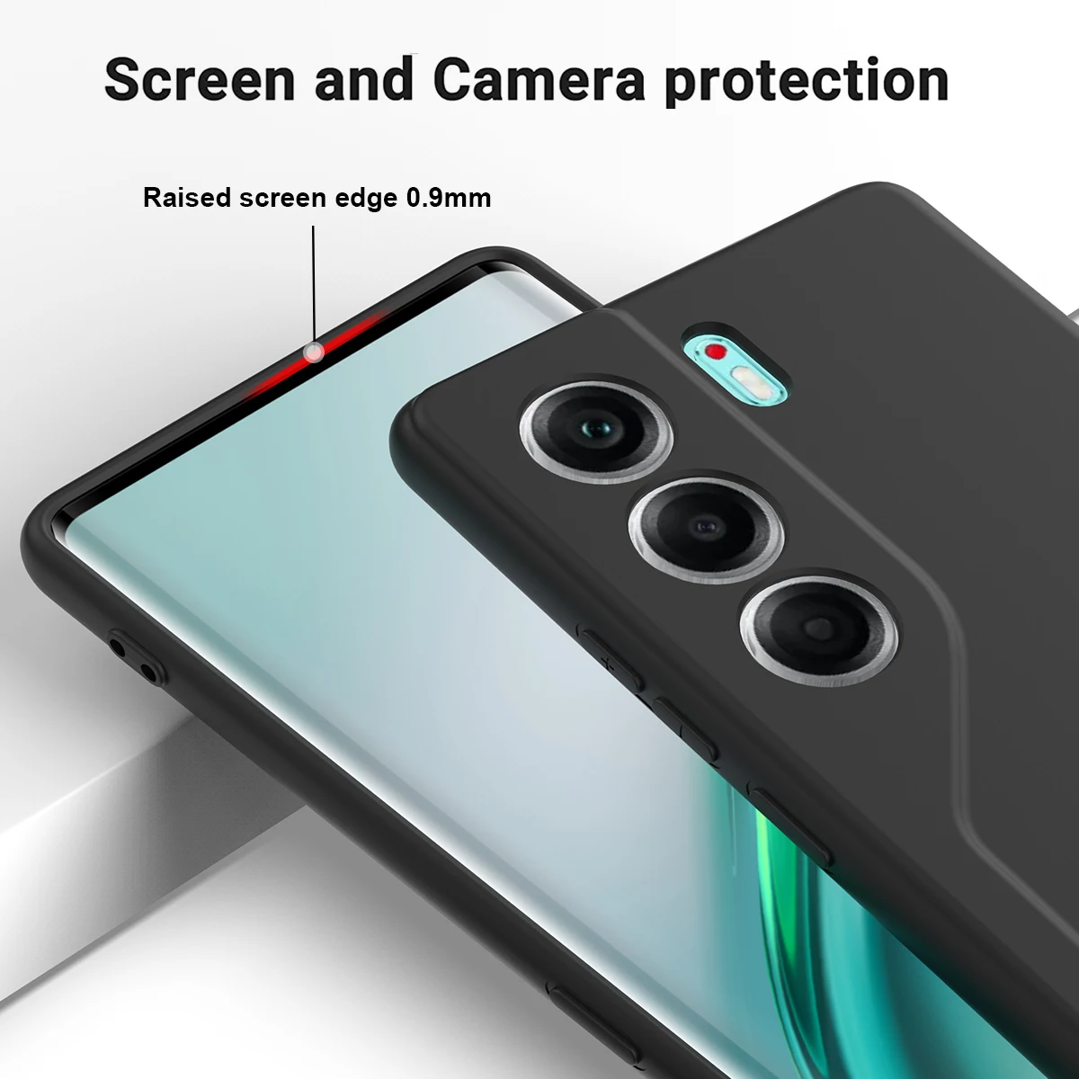 Silicone Ultra-Thin Soft Skin-Feel Case with Anti-Fall Lanyard