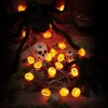 Halloween Pumpkin Led String Fairy Light Lamp Garland Battery Powered Waterproof Decorative Lanterns For Festive Room Ambiance 6