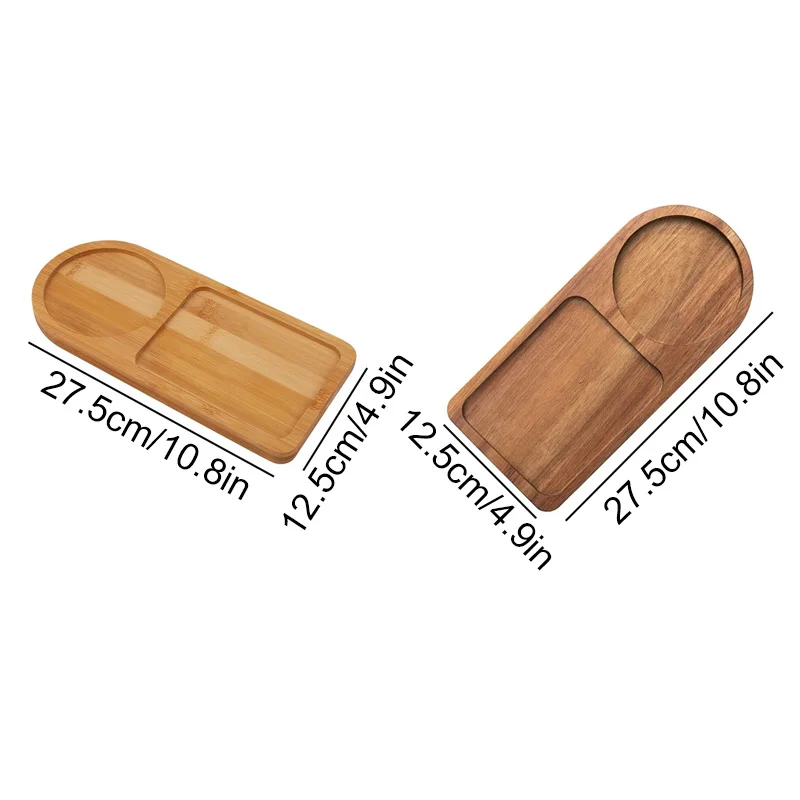 Solid Wood Dessert Tray Tableware Vintage Afternoon Tea Cake Plate Restaurant Dried Fruit Serving Tray Wedding Party Decoration 6