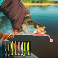 New 50/30/15PC Soft Fishing Lures Kit Silicone Lure Set Artificial Bait Worm with Crank Jig Head Hook Fishing Tackle Accessories 2
