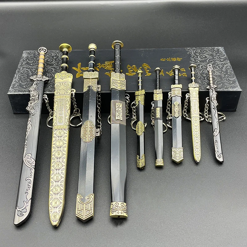 Description Picture 2 of itemFake Sword Miniatures Retro Mini Katana Knives Metal Prop Chinese Decoration Home Bedroom Living Room Ornaments Accessories