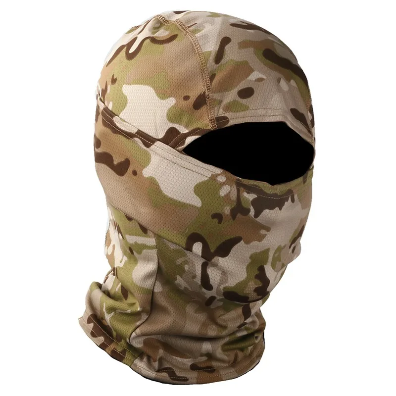 Cagoule Camouflage Treillis Beige – Neuf – Idéal Airsoft, Chasse, Tactique