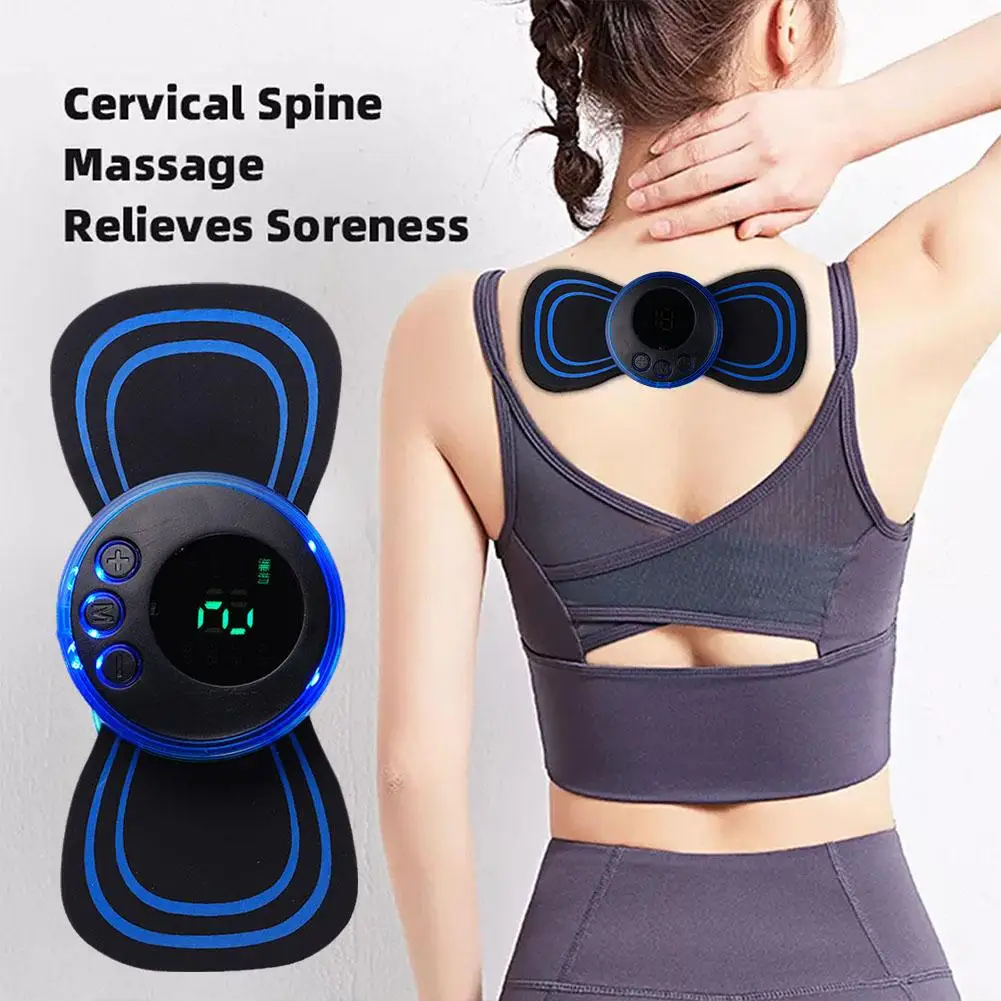 

EMS Mini Portable Electric Pulse Neck Massager Cervical Back Muscle Pain Relief Tool Shoulder Leg Body Massage Relax Cushion