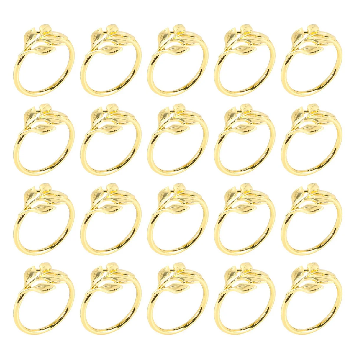 

20Pcs Gold Leaf Napkin Rings - Gold Napkin Ring for Table Napkins - Holiday Napkin Rings Fall Napkin Rings for Party