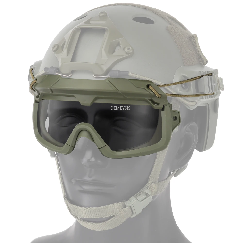 Tactical Safety Goggles Eye Protective Glasses for Airsoft Paintball Shooting Hiking CS Game Head or Helmet Wearing, safety goggles,tactical goggles,shooting glasses