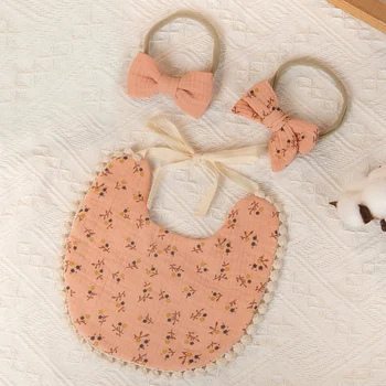 Baby Bibs and Headband Set 3