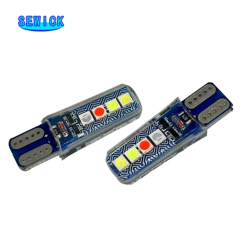 100pcs T10 W5W RGB led Ʈκ ÷ Ʈ 194 168 LED     ڵ ̵   12V 
