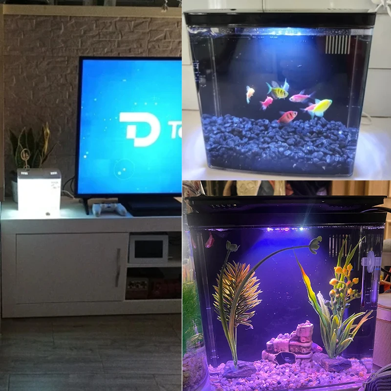 Fish Aquarium Aquarium Small Mini Fish Tank Home Fish Aquarium Self-Circulating Back Filter With Lighting And Wave Pumps Tank Kits