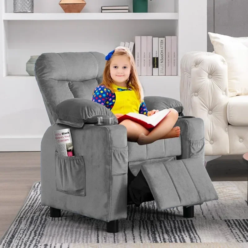 Ergonomic Adjustable Kids Recliner Chair with Footrest
